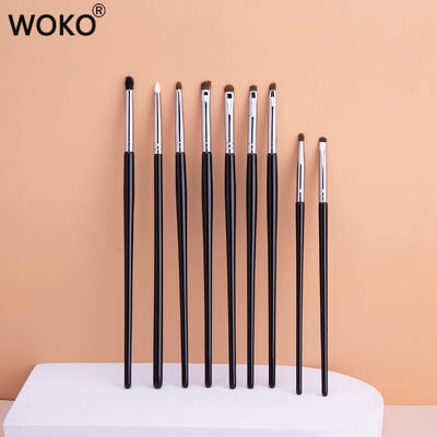 9 τεμ. Eyeliner Smudge Brush Precision Smudge Makeup Brush Brush Horse Hair Eyeshadow Smudge Brush Μικρά Smoky Liner πινέλα μακιγιάζ