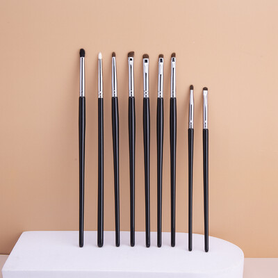 9gab Acu zīmulis Smudge Brush Precision Smudge Makeup Brush komplekts Zirgu matu acu ēnas Smudge Brush Small Smoky Liner aplauzuma otiņas