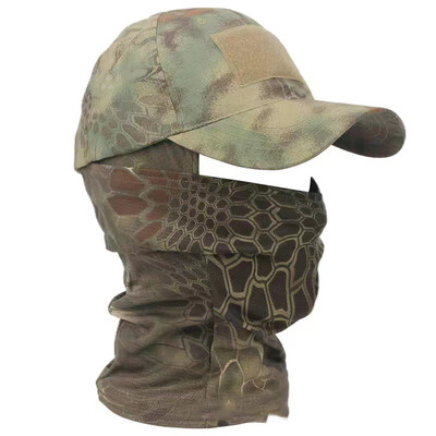 Taktikai balaclava baseball sapkák teljes arcmaszk szett Férfi nyári Snapback napsapka szabadtéri vadászat terepszínű balaclava