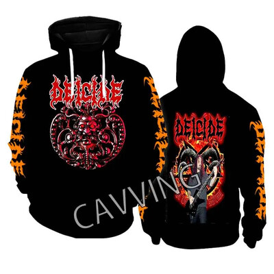 Jauni modes apdrukāti Deicide Band Metāla roka Estētiski kapuciņi Džemperis Gothic Top Harajuku kokvilnas unisex apģērbs