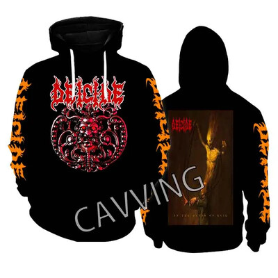 Jauni modes apdrukāti Deicide Band Metāla roka Estētiski kapuciņi Džemperis Gothic Top Harajuku kokvilnas unisex apģērbs