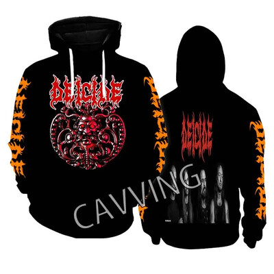 Jauni modes apdrukāti Deicide Band Metāla roka Estētiski kapuciņi Džemperis Gothic Top Harajuku kokvilnas unisex apģērbs