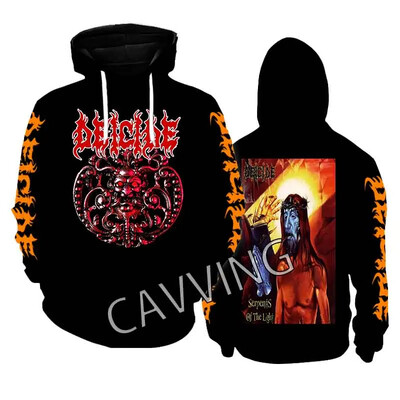 Jauni modes apdrukāti Deicide Band Metāla roka Estētiski kapuciņi Džemperis Gothic Top Harajuku kokvilnas unisex apģērbs