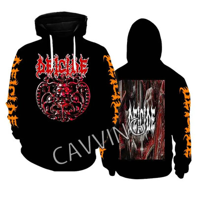 Jauni modes apdrukāti Deicide Band Metāla roka Estētiski kapuciņi Džemperis Gothic Top Harajuku kokvilnas unisex apģērbs