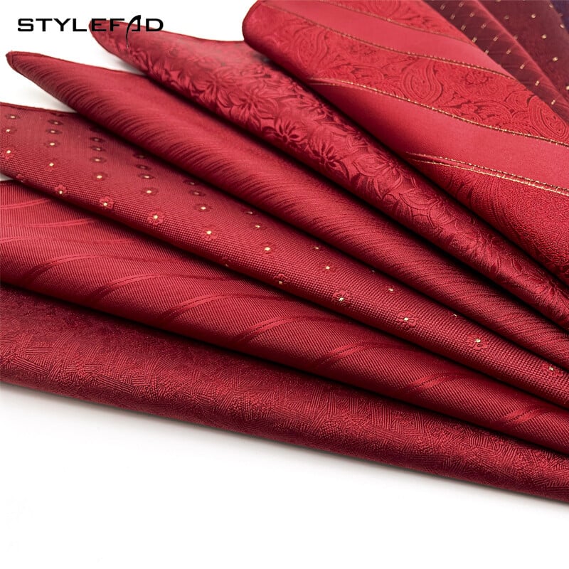 Costum Patrat de buzunar Costum de afaceri coreean pentru bărbați Accesorii pentru cravată de nuntă de mire Eșarfă pătrată roșie Piept gura șervețel profesional