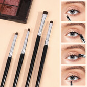 MAANGE 4pcs Fine Eyeshadow Brushes Smudge Precision Eyeliner Smudge Makeup Brush Eyelid Highlighter Liing Silkworm Εργαλεία Μακιγιάζ