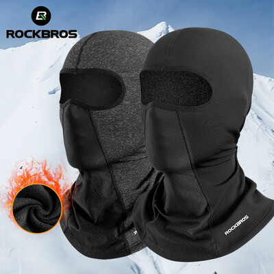 ROCKBROS Winter Climbing Hiking Fleece Thermal Keep Warm Αντιανεμικό Ποδηλατικό Πρόσωπο Balaclava Running Ψάρεμα Καπέλο Σκι