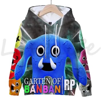 Garten Of BanBan Hoodies Детски дрехи Пуловер Banban Garden Детски суичър с качулка Момчета Момичета Суичър Streetwear Есен 2023