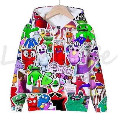 Mikiny Garten Of BanBan Detské oblečenie Pulóver Banban Garden Detská mikina s kapucňou pre chlapcov a dievčatá Mikina s kapucňou Streetwear Jeseň 2023