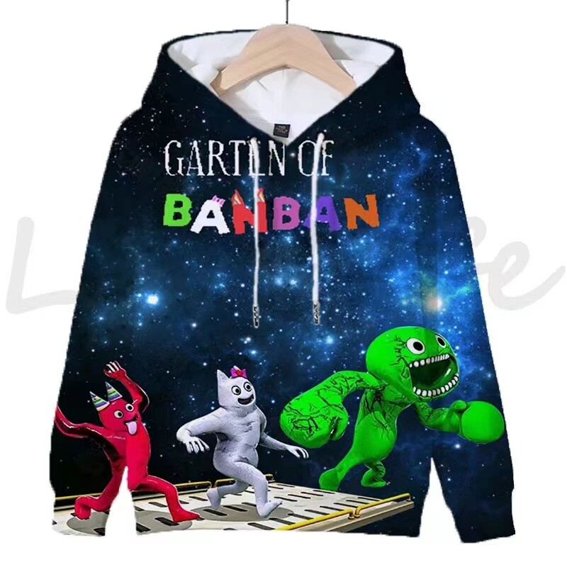 Mikiny Garten Of BanBan Detské oblečenie Pulóver Banban Garden Detská mikina s kapucňou pre chlapcov a dievčatá Mikina s kapucňou Streetwear Jeseň 2023