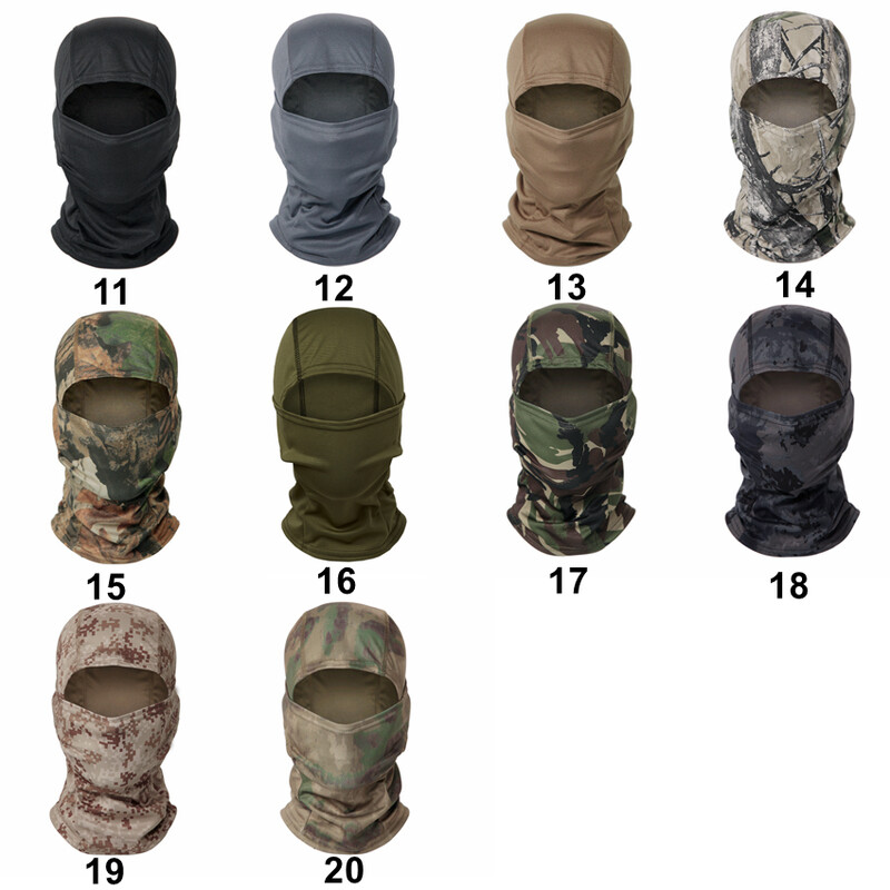 20 Color Tactical Balaclava Ski Bandana Ολόσωμο Κασκόλ λαιμού Κεφάλι Κυνήγι Πεζοπορίας Στρατού Στρατιωτικό Ποδηλατικό Κασκόλ