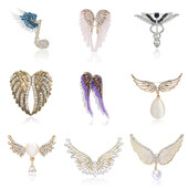Skaistas Rhinestone Angel Wings Piespraudes sievietēm Unisex Glamour piespraudes Daudzkrāsains Pieejami Ikdienas ballīšu aksesuāri Dāvanas