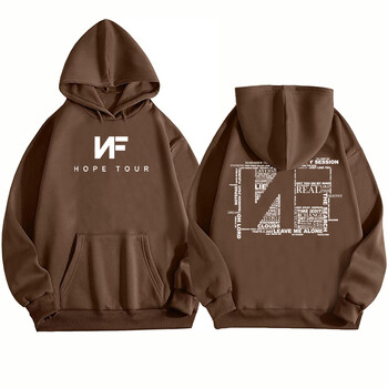 Суичър с качулка Nf Hope Tour Nf Merch Nf Музикален албум Подарък за суичър с качулка за фенове на Nf Пуловери Streetwear Унисекс