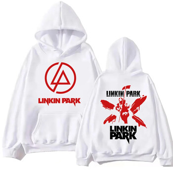 Streetwear Hip Hop LinkinPark Hoodie Harajuku Pullover Popular Music Sweatshirt Fans Gift Hoodies Men Casual YK2 Oversized Tops