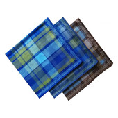 3 db 43x43cm pamut klasszikus öltönyök zseb négyzet férfi zsebkendő kockás csekk divatos mellkas törölköző Hanky Hankies ajándék