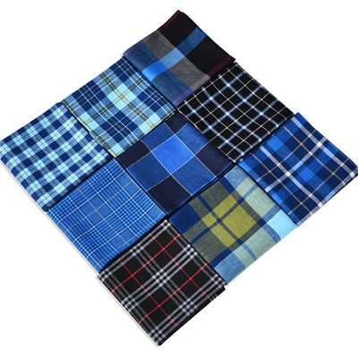 3 db 43x43cm pamut klasszikus öltönyök zseb négyzet férfi zsebkendő kockás csekk divatos mellkas törölköző Hanky Hankies ajándék