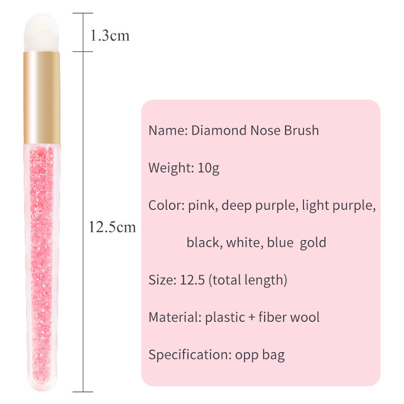 5 buc Perii de curățare cu cristale pentru extensii de gene Perii de curățare a nasului Instrumente pentru șampon pentru gene Perie de machiaj