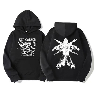 Ο ράπερ Ken Carson Ευρωπαϊκή περιοδεία 2023 Hoodies Ανδρικά γυναικεία Hip Hop Vintage φούτερ με τάση casual μακρυμάνικη κουκούλα Streetwear