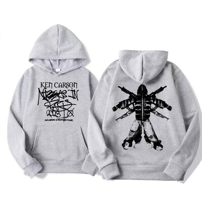 Rapper Ken Carson Turneul European 2023 Hanorace Bărbați Femei Hip Hop Trend Vintage Hanorace Casual cu mânecă lungă Îmbrăcăminte cu glugă