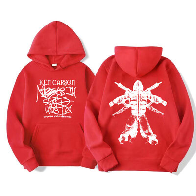 Rapper Ken Carson Turneul European 2023 Hanorace Bărbați Femei Hip Hop Trend Vintage Hanorace Casual cu mânecă lungă Îmbrăcăminte cu glugă