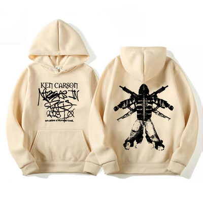 Rapper Ken Carson Turneul European 2023 Hanorace Bărbați Femei Hip Hop Trend Vintage Hanorace Casual cu mânecă lungă Îmbrăcăminte cu glugă