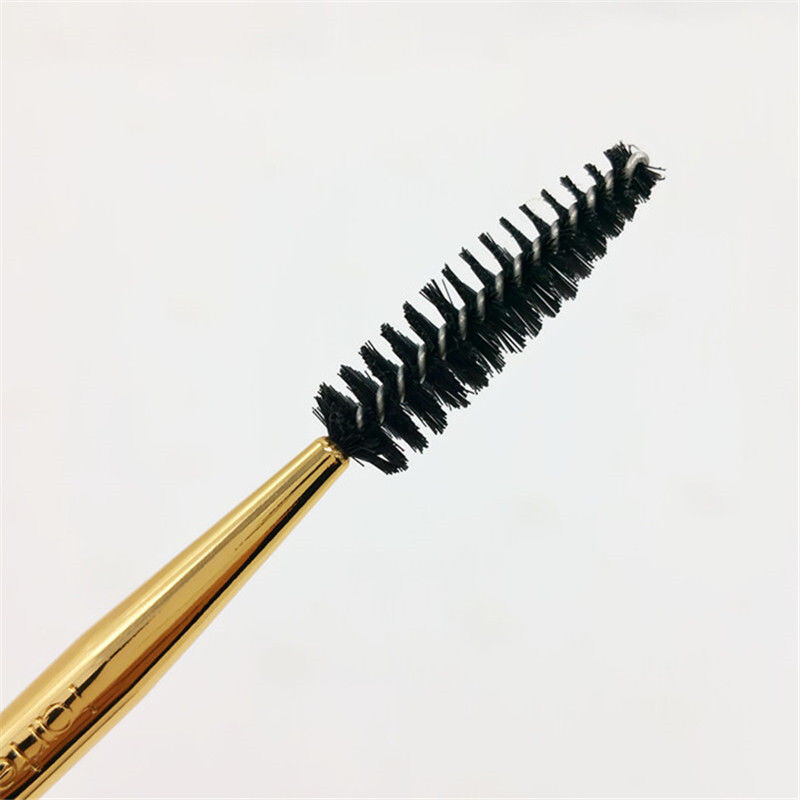 1 gab. Koka skropstu uzacu birste ar dubultgalvu Skropstu birstes Uzacu kosmētika Skaistumkopšanas rīki Profesionāla slīpa birste