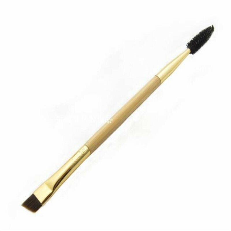 1 gab. Koka skropstu uzacu birste ar dubultgalvu Skropstu birstes Uzacu kosmētika Skaistumkopšanas rīki Profesionāla slīpa birste