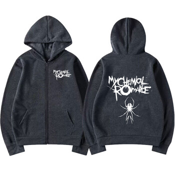 Rock Band My Chemical Romance Mcr Dead Zipper Hoodie Black Parade Punk Emo Zip Up Sweatshirt Мъжки модни суичъри с качулка Яке Палта