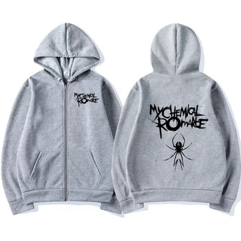 Rock Band My Chemical Romance Mcr Dead Zipper Hoodie Black Parade Punk Emo Zip Up Sweatshirt Мъжки модни суичъри с качулка Яке Палта