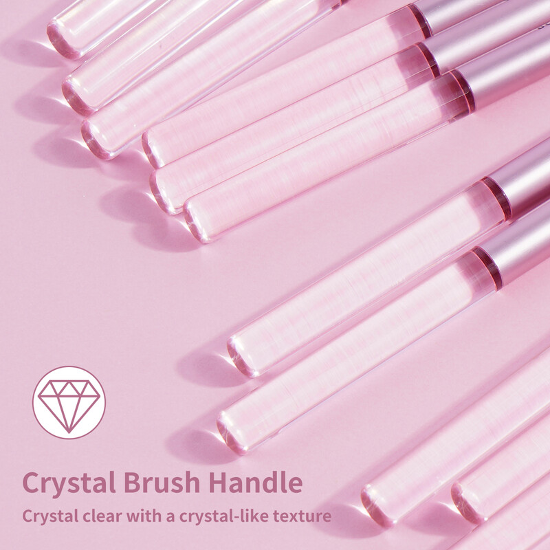 MAANGE 13 бр. Розов подарък Комплект четки за грим Професионални безупречни детайли Коректор Сенки за очи Смесване на вежди Мека четина Пътуване