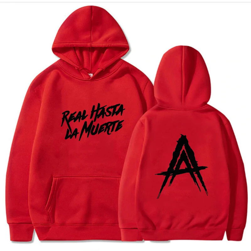 Anuel AA Album Real Hasta La Muerte kapucnis Férfi/női Hip Hop kapucnis Téli felsők Hosszú ujjú Harajuku Sudaderas tavaszi ősz