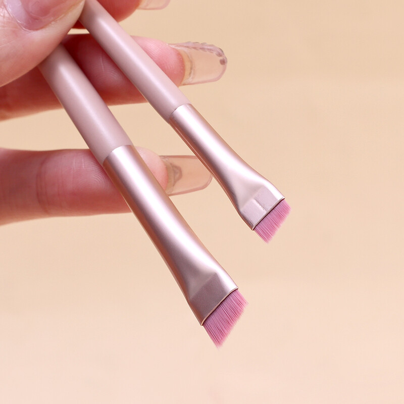 Upgrade Perie plată pentru eyeliner în unghi cu peri moi sub ochi Perii pentru sprâncene 5 buc. perie de machiaj ultra-subțire Instrumente pentru detalii precise