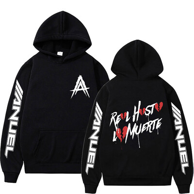 Hot Sale Rapper Anuel AA Real Hasta La Muerte Hoodie Ανδρικά Γυναικεία Μόδα Αισθητική Hip Hop Φούτερ Μεγάλα πουλόβερ Φούτερ