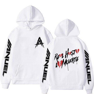Hot Sale Rapper Anuel AA Real Hasta La Muerte Hoodie s kapuljačom Muškarci Ženske modne estetske hip hop majice s kapuljačom Preveliki puloveri s kapuljačom