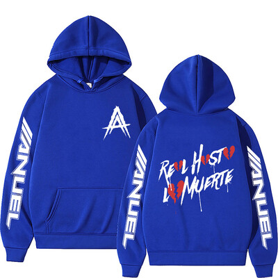 Hot Sale Rapper Anuel AA Real Hasta La Muerte Hoodie s kapuljačom Muškarci Ženske modne estetske hip hop majice s kapuljačom Preveliki puloveri s kapuljačom