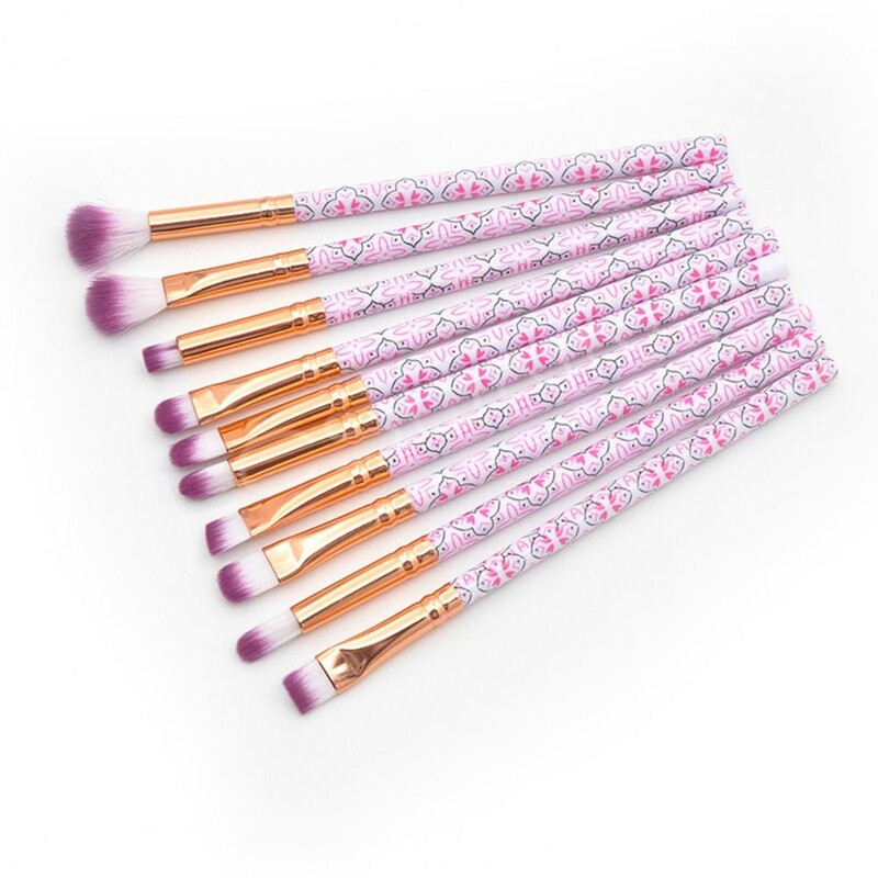 10 buc./set, delicată, peri moi, fard de pleoape, creion de pleoape pentru sprâncene, amestec de pudră, perie pentru pete pentru salonul de frumusețe