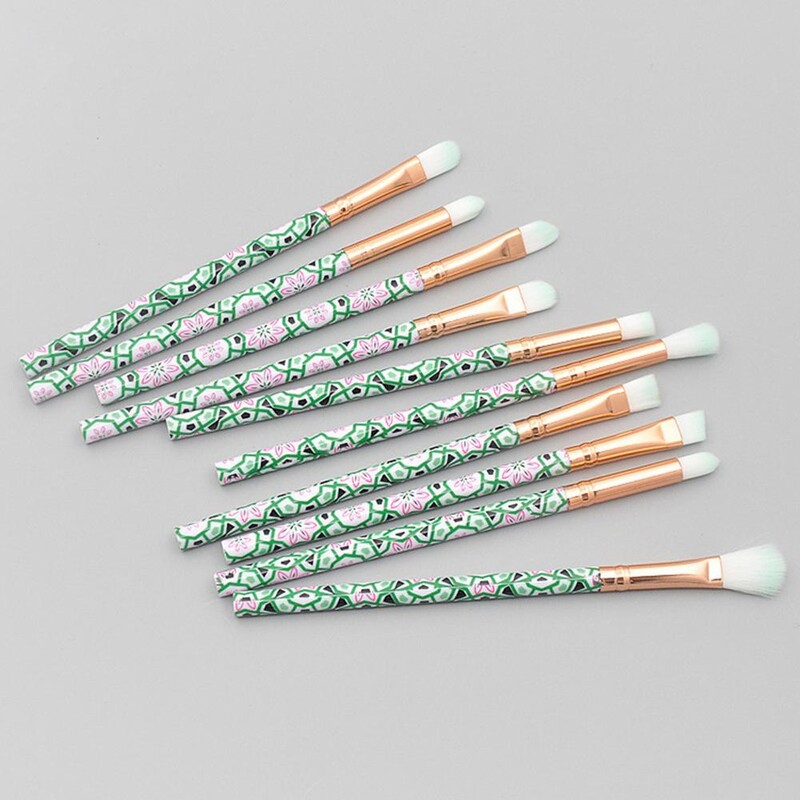 10 buc./set, delicată, peri moi, fard de pleoape, creion de pleoape pentru sprâncene, amestec de pudră, perie pentru pete pentru salonul de frumusețe