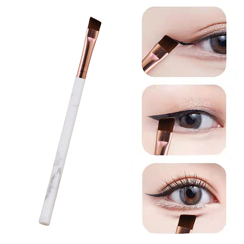 1Gb Daudzfunkcionāla, mīksta saru delikāta uzacu birste Diagonal Blade Eyeliner Brush Detail Acu kosmētikas otiņa Skaistumkopšanas rīki