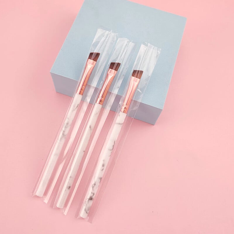 1Gb Daudzfunkcionāla, mīksta saru delikāta uzacu birste Diagonal Blade Eyeliner Brush Detail Acu kosmētikas otiņa Skaistumkopšanas rīki