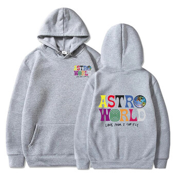 Travis Scott Hoodies Men Look Mom I Can Fly Суичъри с щампи на букви Дамска мода ASTROWORLD Пуловер с качулка Ежедневно спортно облекло