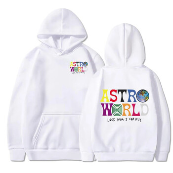 Travis Scott Hoodies Men Look Mom I Can Fly Суичъри с щампи на букви Дамска мода ASTROWORLD Пуловер с качулка Ежедневно спортно облекло