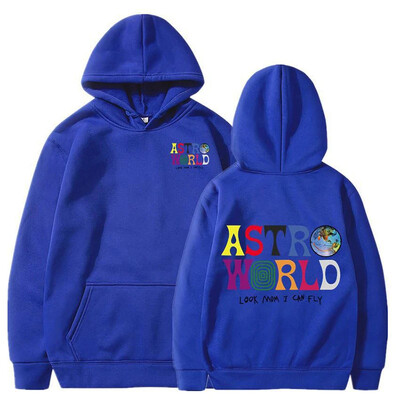 Travis Scott Hoodies Men Look Mom I Can Fly Суичъри с щампи на букви Дамска мода ASTROWORLD Пуловер с качулка Ежедневно спортно облекло