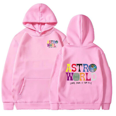 Travis Scott Hoodies Men Look Mom I Can Fly Суичъри с щампи на букви Дамска мода ASTROWORLD Пуловер с качулка Ежедневно спортно облекло