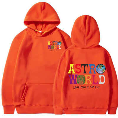 Travis Scott Hoodies Men Look Mom I Can Fly Суичъри с щампи на букви Дамска мода ASTROWORLD Пуловер с качулка Ежедневно спортно облекло