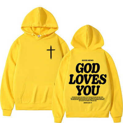 Harajuku estetická kresťanská mikina s kapucňou s biblickým veršom a Bohom, ktorý ťa miluje, pánska a dámska vintage mikina s kapucňou, streetwear Y2K