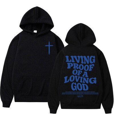 Harajuku estetická kresťanská mikina s kapucňou s biblickým veršom a Bohom, ktorý ťa miluje, pánska a dámska vintage mikina s kapucňou, streetwear Y2K
