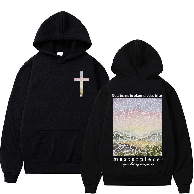 Harajuku estetická kresťanská mikina s kapucňou s biblickým veršom a Bohom, ktorý ťa miluje, pánska a dámska vintage mikina s kapucňou, streetwear Y2K