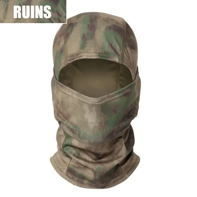 Taktická kukla Multicam s celotvárovou maskou, štítom, cyklistickým airsoftovým poľovníckym klobúkom, maskovacou kuklou, šatkou