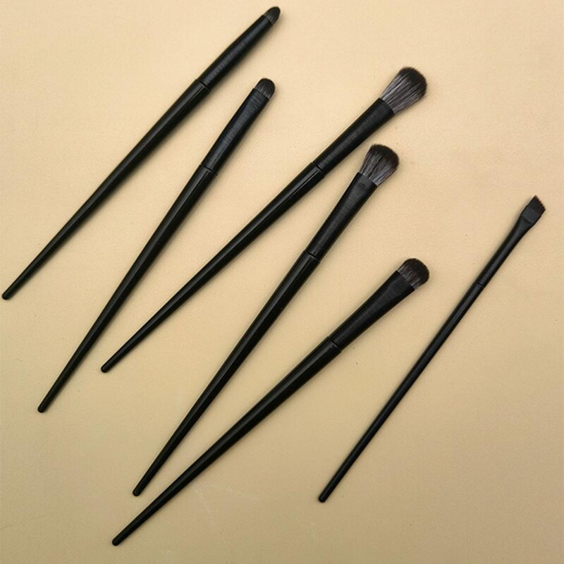 Set četkica za šminkanje, 6kom/komplet, praktična mekana najlonska čekinja, dugotrajna precizna linija za oči Set kistova za šminkanje za žene