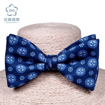 μπλε Ανδρικό παπιγιόν spot χονδρικής νέο εμπριμέ παπιγιόν εργοστασιακό πολυεστερικό παπιγιόν με διαμάντια